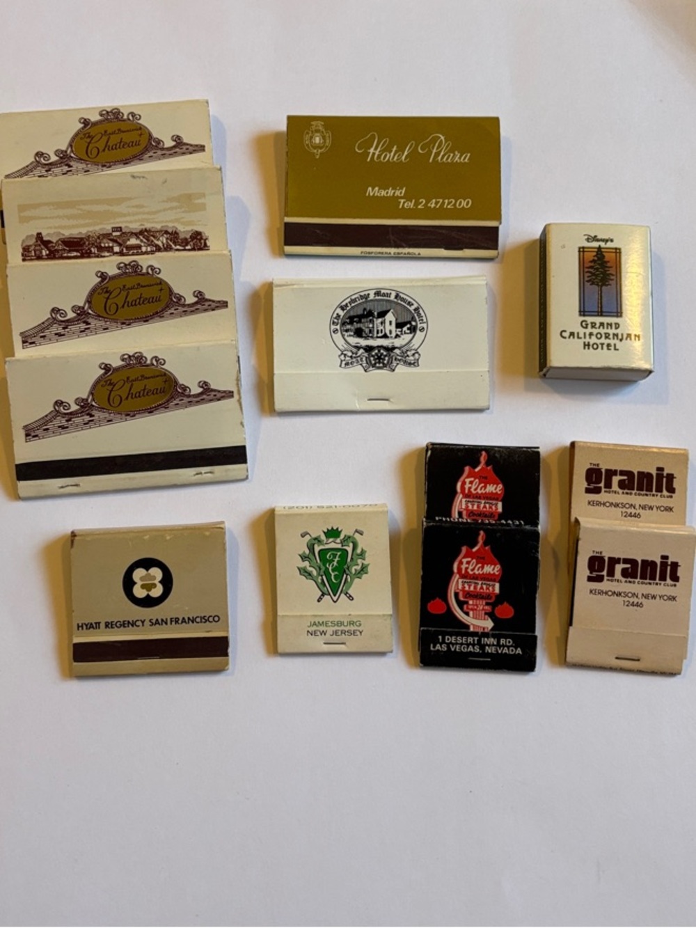 VTG! 13 Pc Matchbook Collection Las Vegas, Disney, Various Hotel, European